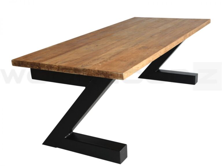 Industriële tafel TEAK woonloodz.nl